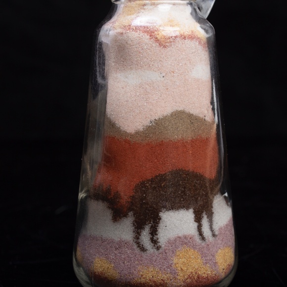 Vintage Sand Art Bottle | Sue Berry Folk Art | Southwestern Home Decor - Picture 7 of 7